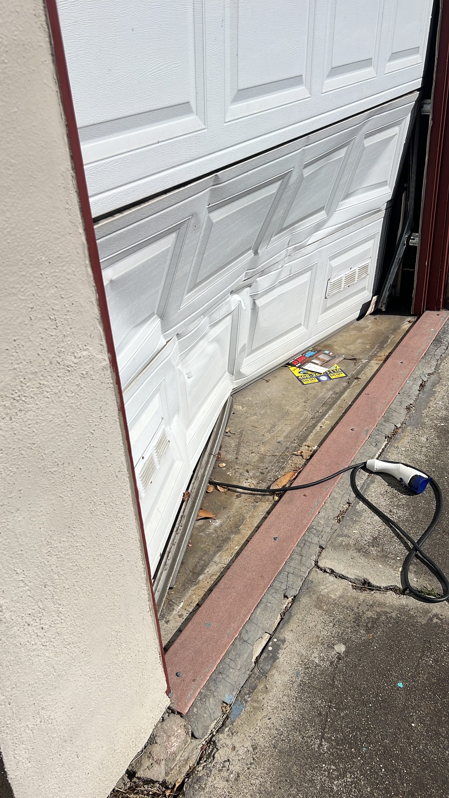 Garage door panel replacement at a home in Moss Beach, CA